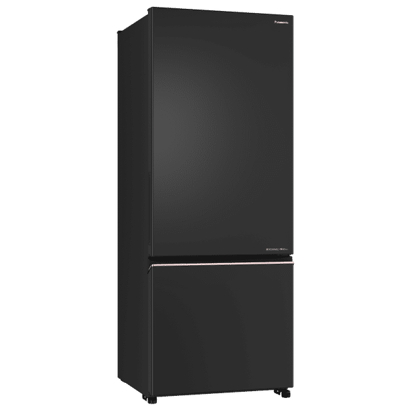Panasonic 450 Litres 2 Star Frost Free Double Door Bottom Mount Convertible Refrigerator with AG Clean Technology (BK468BQKN, Diamond Black)_1