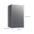 Hisense 94 Liters 3 Star Direct Cool Single Door Refrigerator with Reversible Door (RR94D4SSN, Silver)_3