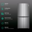 LG 594 Litres French Door Smart Wi-Fi Enabled Refrigerator with Linear Cooling Technology (GC-B22FTLVB.APZQEB, Shiny Steel)_2