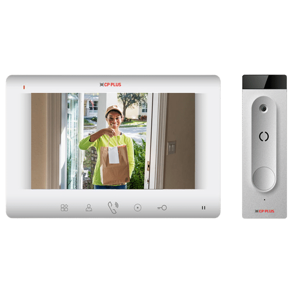CP PLUS 7 Inch Video Door Phone Kit (TFT LCD Display, CPPVK70TH, White)_1