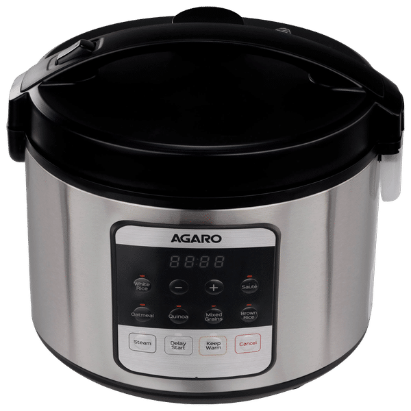 AGARO Royal 5 Litre Electric Rice Cooker with Keep Warm Function (Silver)_1