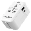 One Beat Travel Adapter (Universal Compatibility, OB-201000-C, White)_1