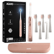 AGARO Cosmic Plus Rechargeable Electric Toothbrush with 5 Replacement Heads for Adults (Smart Timer, Rose Gold)_1