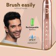 AGARO Cosmic Plus Rechargeable Electric Toothbrush with 5 Replacement Heads for Adults (Smart Timer, Rose Gold)_4