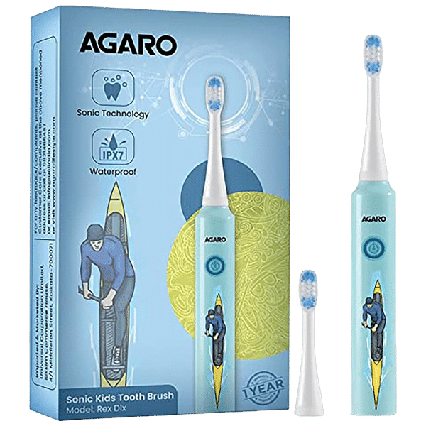 AGARO REX Dlx Electric Toothbrush for Kids (6 Cleaning Modes, Blue)_1