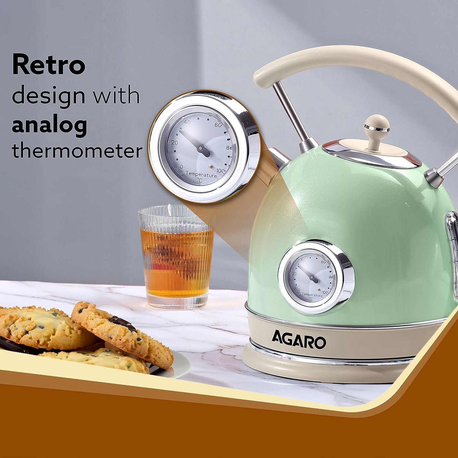 Buy AGARO Regency Vintage 2150 Watt 1.8 Litre Electric Kettle with Cool ...