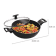 treo ProCook Non Stick Cook Pot with Glass Lid (Induction Compatible, Scratch & Wear Resistant, Black)_2