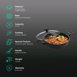 treo ProCook Non Stick Cook Pot with Glass Lid (Induction Compatible, Scratch & Wear Resistant, Black)_3