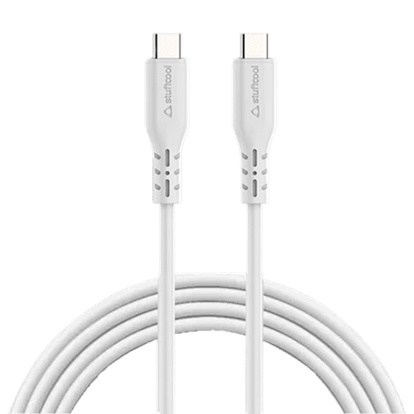 stuffcool Celer Type C to C 4.9 Feet (1.5M) Cable (Sync and Charge Support, White)_1