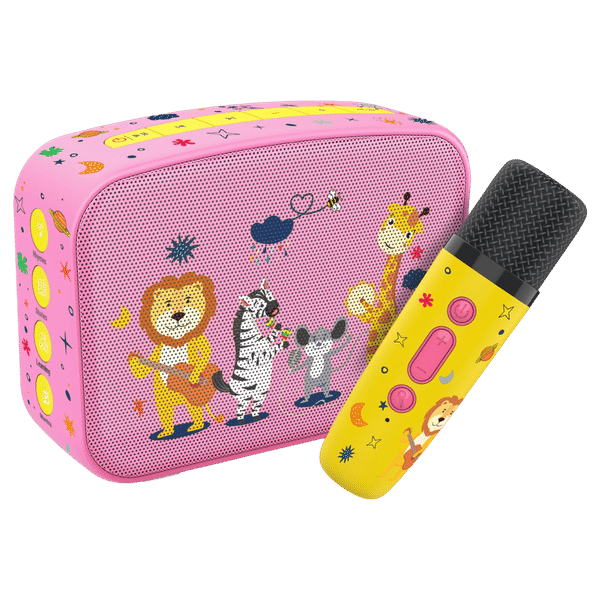 SAREGAMA Carvaan Mini Kids 5W Portable Bluetooth Speaker (300 Plus Pre Loaded Stories, Stereo Channel, Baby Pink)_1
