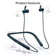 ambrane Bass Band Pro Neckband (IPX5 Water Resistant, Fast Charging, Teal Blue)_3