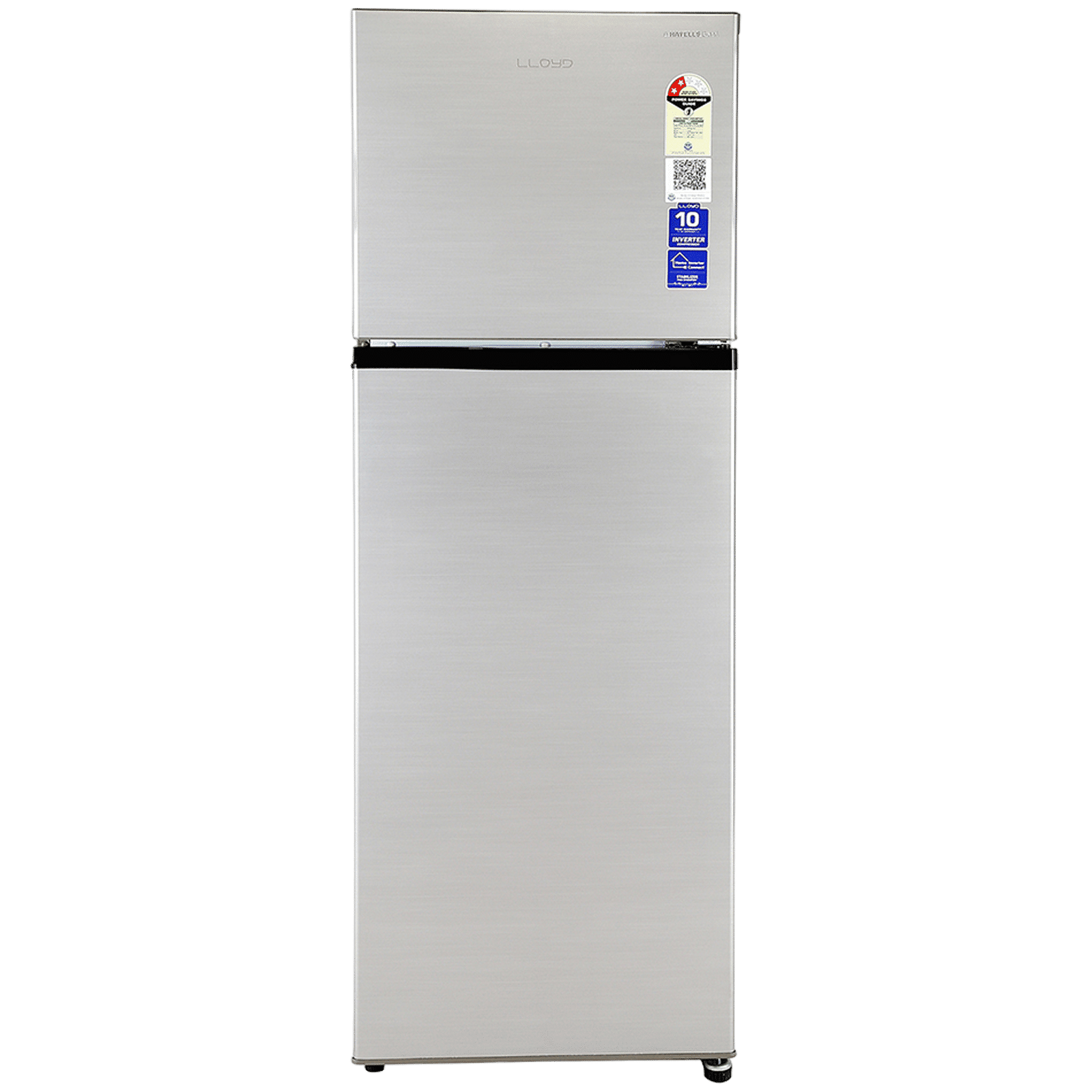 LLOYD 260 Litres 2 Star Frost Free Double Door Refrigerator with Bactsheild Technology (GLFF272AT1GC, Metallic Silver)