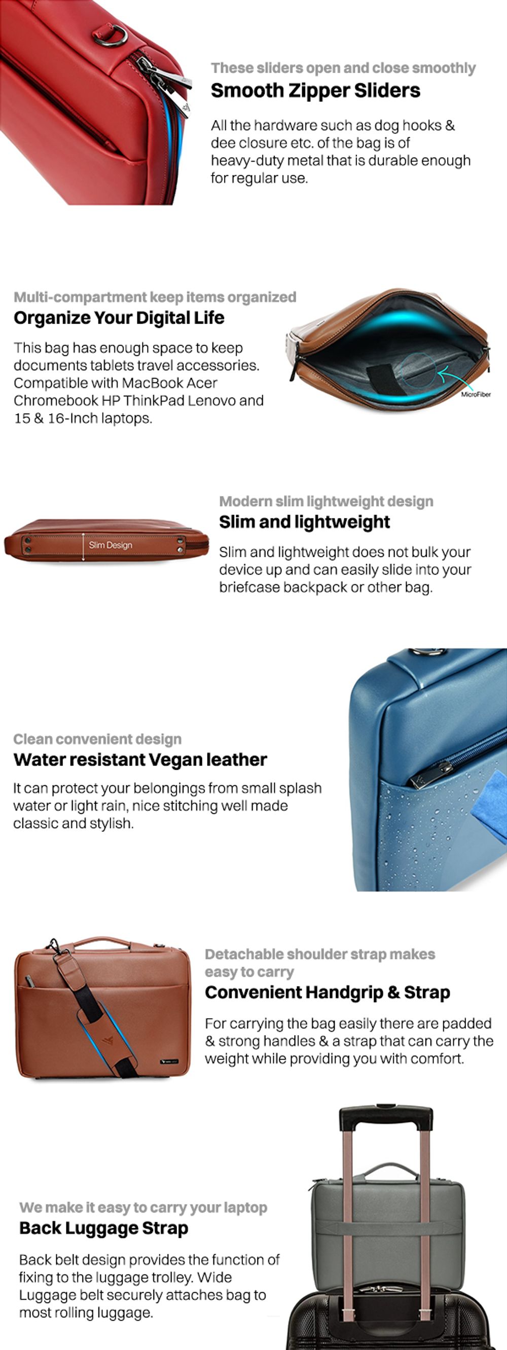 Buy Vaku DA VALENCIA Vegan Leather Laptop Sleeve for 15.6 Inch