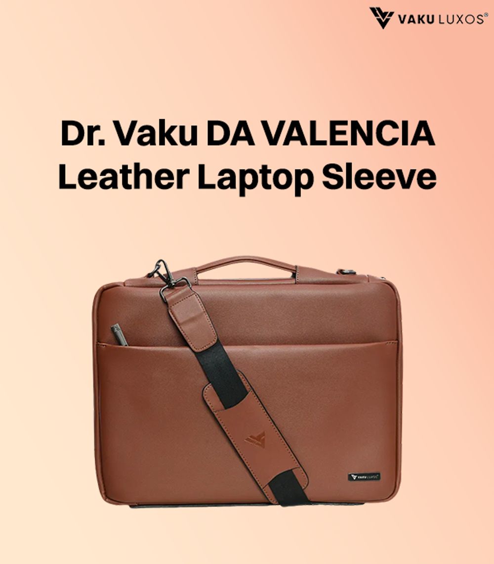 Buy Vaku DA VALENCIA Vegan Leather Laptop Sleeve for 15.6 Inch Laptop  (Water Resistant, Mustard) Online Croma