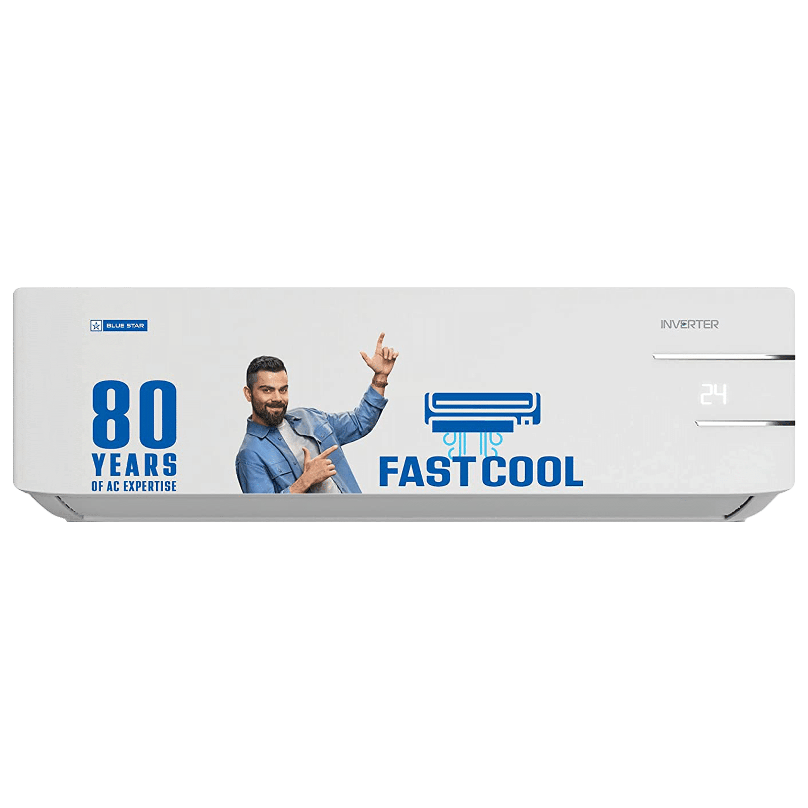 Blue Star 5 in 1 Convertible 1 Ton 5 Star Inverter Split AC with Anti Dust Filter (2023 Model, Copper Condenser, IC512YNU)