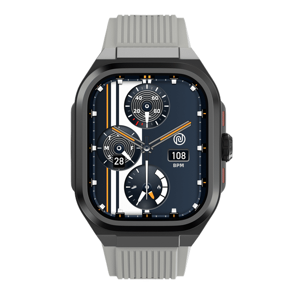noise ColorFit Thrill Smartwatch with Bluetooth Calling (50.8mm, 1.5ATM Water Resistant, Thunder Grey Strap)_1