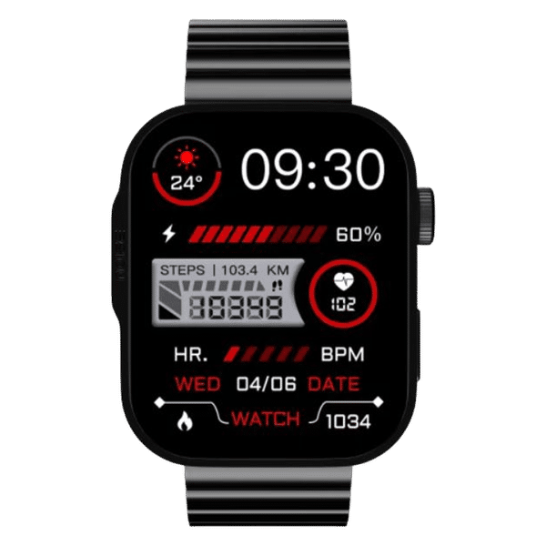 noise ColorFit Caliber 3 Plus Smartwatch with Bluetooth Calling (49.7mm AMOLED Display, IP67 Water Resistant, Elite Black Strap)_1