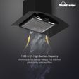 Sunflame Bella 60cm 1100m3/hr Ducted Wall Mounted Chimney with Stainless Steel Baffle Filter (Black)_2