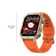 FIRE-BOLTT Commando Smartwatch with Bluetooth Calling (49.5mm AMOLED Display, IP68 Water Resistant, Orange Strap)_3