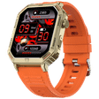 FIRE-BOLTT Commando Smartwatch with Bluetooth Calling (49.5mm AMOLED Display, IP68 Water Resistant, Orange Strap)_4