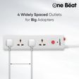 One Beat Spark 4 10 Amps 4 Sockets Extension Board (2 Meters, Resettable Circuit Breaker, OB-20402, White)_4
