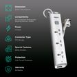 PHILIPS 10 Amps 3 Sockets Power Multiplier (1.2 Meters, Child Safety Shutter, CHP2432W/94, White)_2