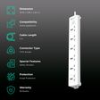 ultraprolink 10000 Amps 6 Sockets Surge Protector With Individual Switch (2 Meters, Fire Retardant Material, UM1048, White)_2