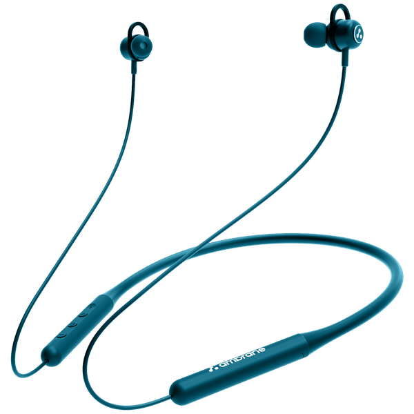 ambrane BassBand Beat Neckband (IPX4 Water Resistant, Fast Charging, Green)_1