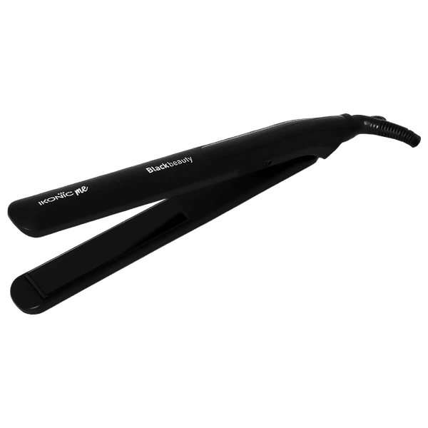 Ikonic Black Beauty Hair Straightener with Instant Heat Up Technology (Ceramic Coated Floating Plates, Black)_1