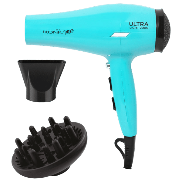 Ikonic Ultralight Hair Dryer with 3 Heat Settings and Cool Shot (Overheat Protection, Teal)_1