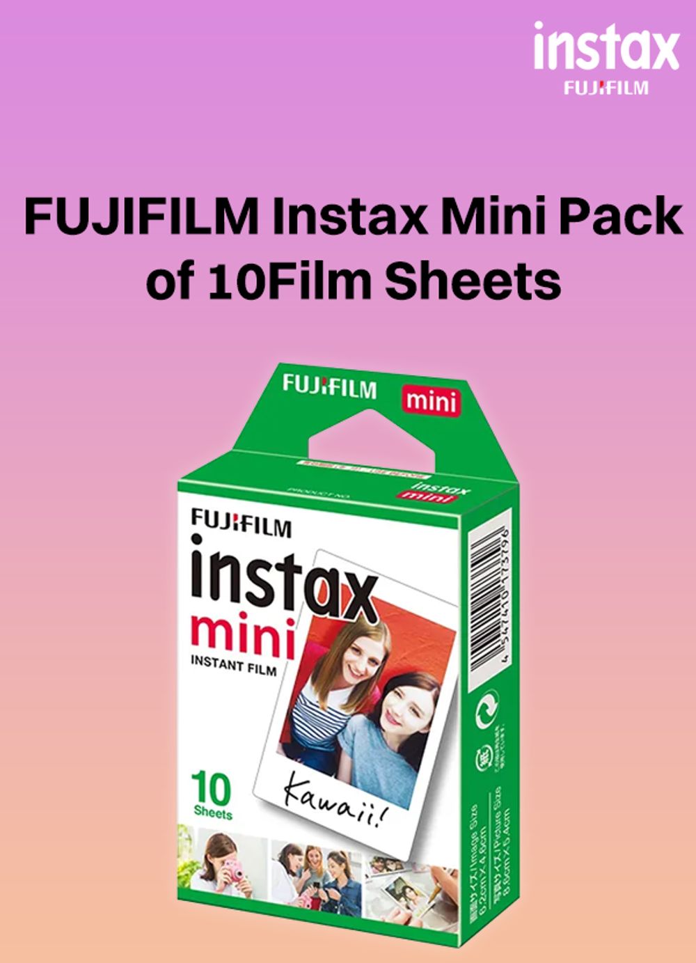 Buy Fujifilm Instax Mini Pack of 10 Film Sheets (Glossy Finish, 16386004,  White) Online - Croma