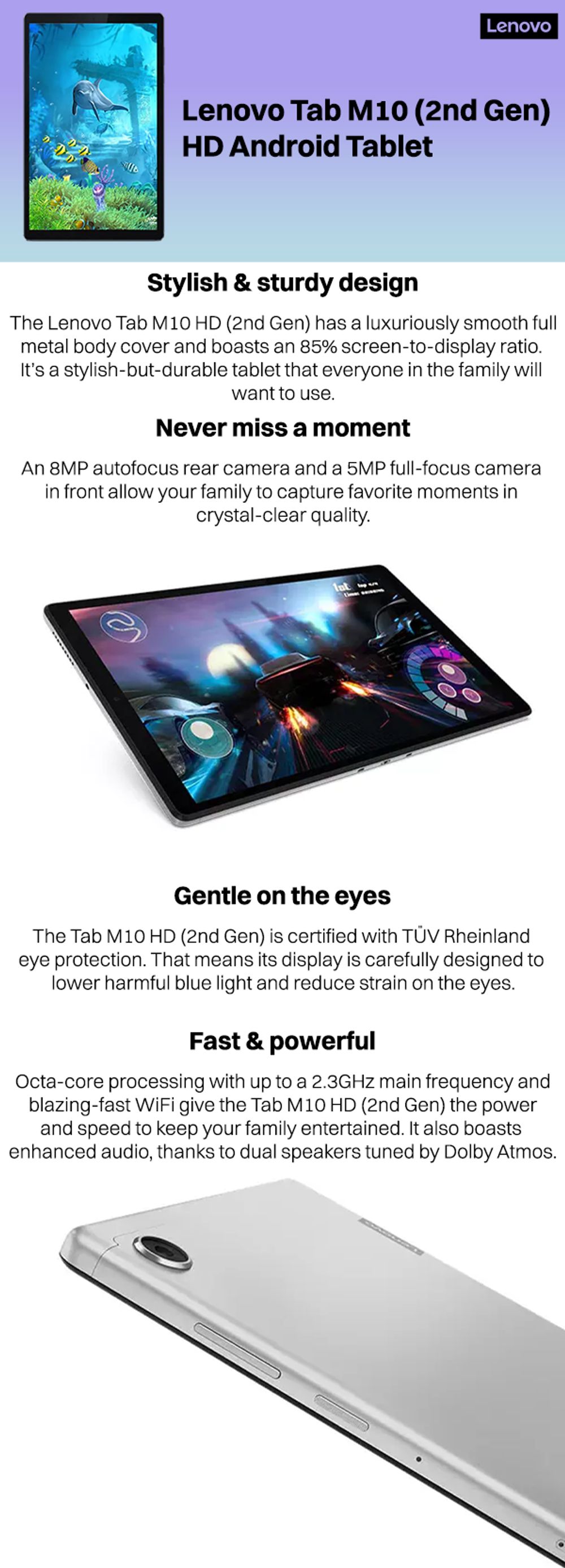 Buy Lenovo Tab M10 HD (2nd Gen) Wi-Fi + 4G Android Tablet (10.1 Inch, 2GB  RAM, 32GB ROM, Platinum Grey) Online – Croma