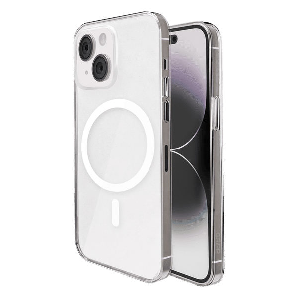 GRIPP Ice Frost Hard TPU & Polycarbonate Back Cover for Apple iPhone 15 Plus (MagSafe Compatible, Clear)_1