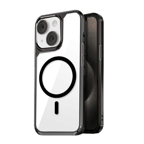 GRIPP Defender Hard TPU & Polycarbonate Back Cover for Apple iPhone 15 Plus (MagSafe Compatible, Black)_1