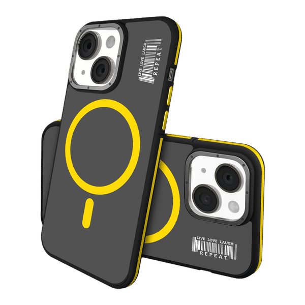 GRIPP Raigor Hard Polycarbonate Back Cover for Apple iPhone 15 Plus (MagSafe Compatible, Yellow)_1