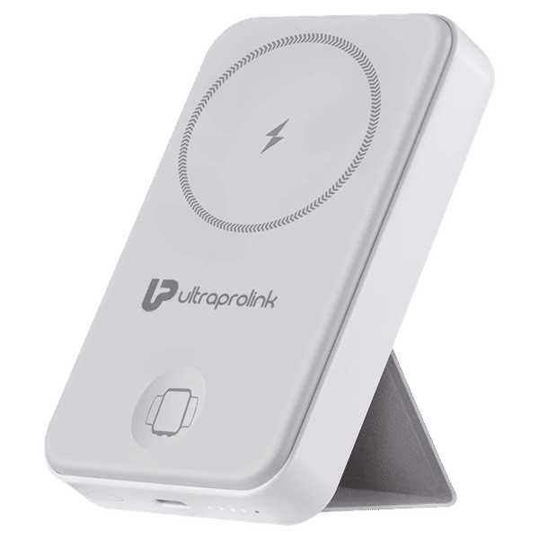 ultraprolink Juice Up Mag 10000 mAh 20W Fast Charging Power Bank (1 Type C Ports, Wireless Charging, White)_1