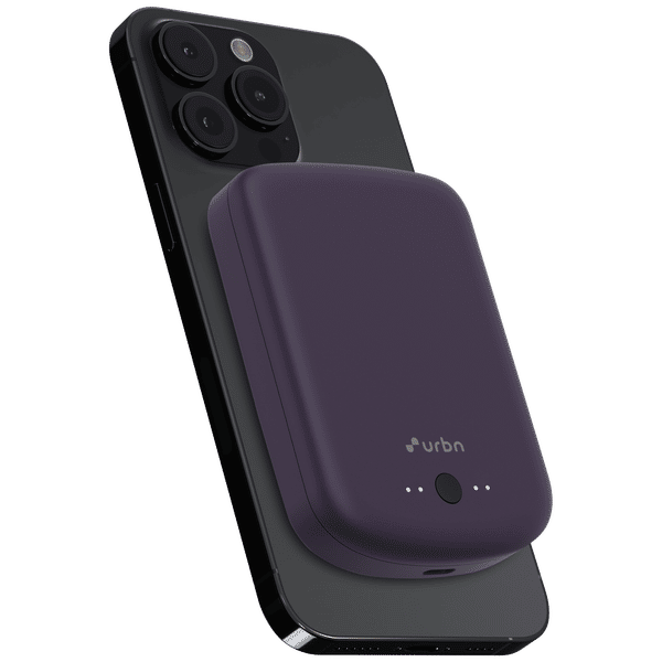 urbn UPR150 10000 mAh 15W Fast Charging Power Bank (1 Type C Ports, Mag Safe, Purple)_1