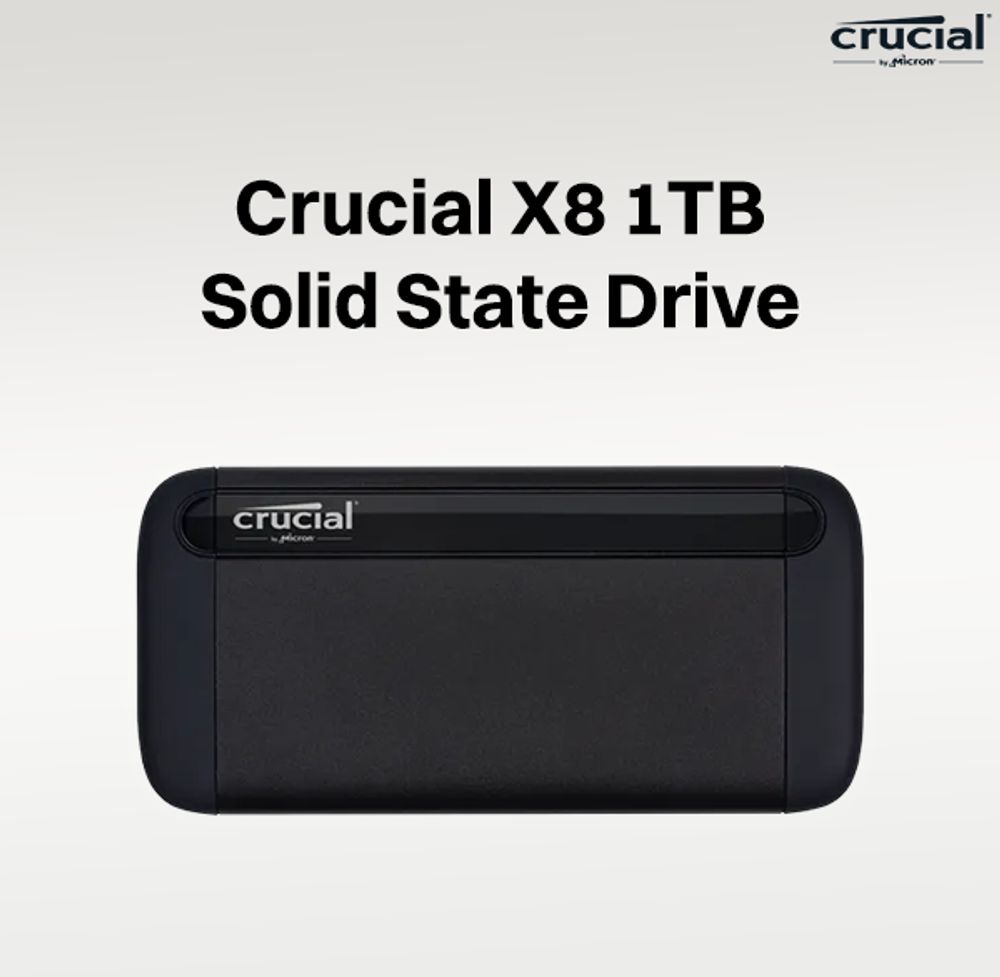 Best Buy: Crucial X8 1TB External USB-C 3.2 Gen 2/USB-A Portable