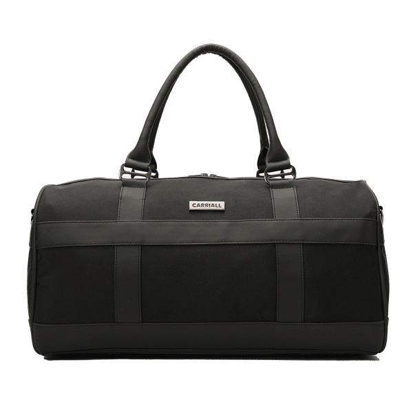 Carriall Eclat Water Resistant Fabric Duffle Bag (Detachable Strap, CADBECM01, Black)_1