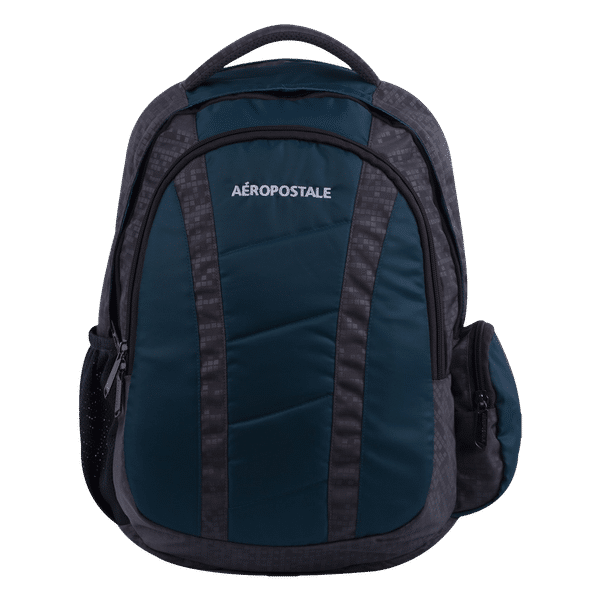 AEROPOSTALE Wanderlust 30 Litres Polyester Backpack (Waterproof, AERO-BP-1008-GRY/T, Grey/Teal Blue)_1