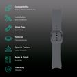 SAMSUNG Fluoroelastomer Sport Band for SAMSUNG Galaxy Watch4, Watch4 Classic, Watch5 & Watch5 Pro (S / M) (Sweat Resistant, Graphite)_2