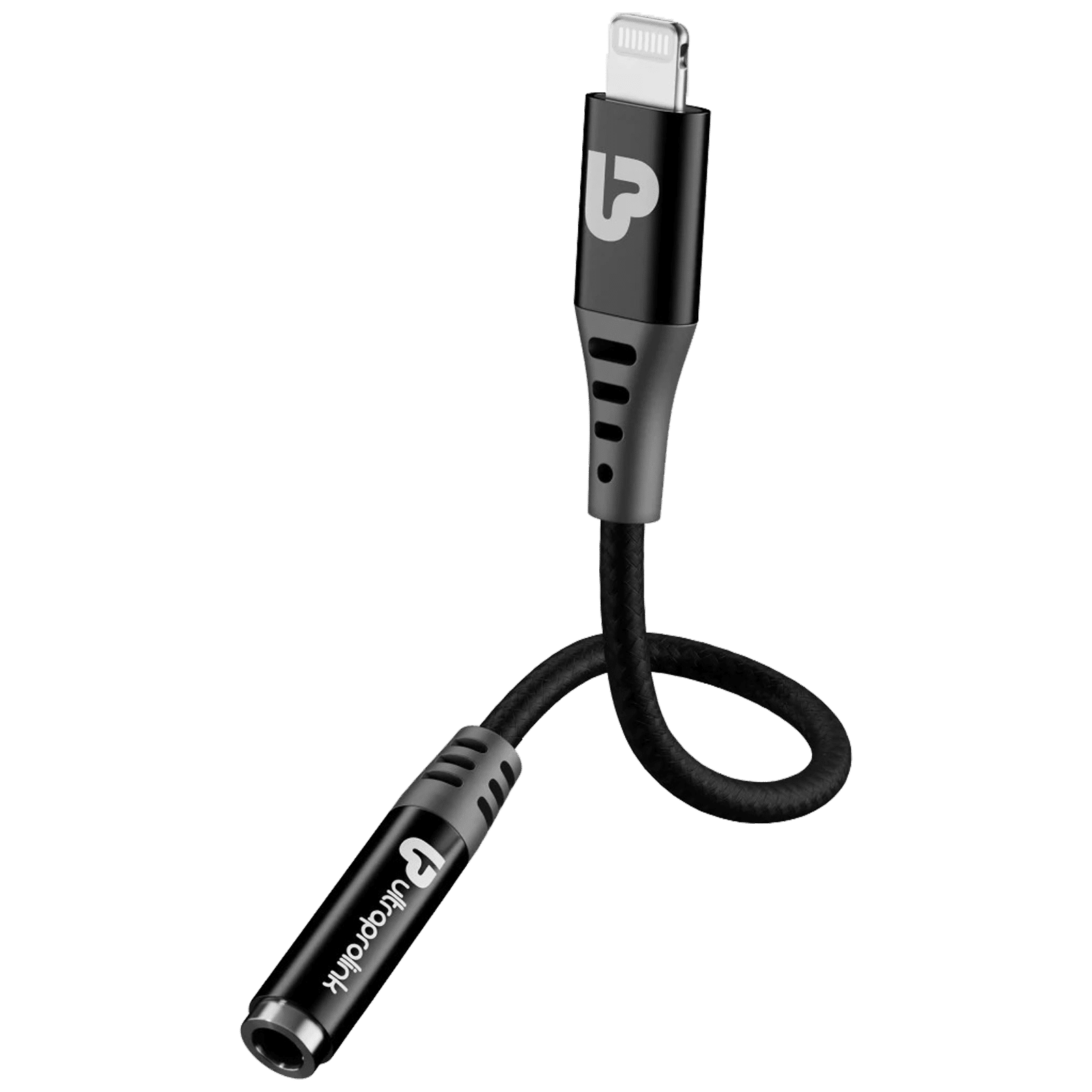 Buy ultraprolink Audio Link Lightning to 3.5mm Aux 0.39 Feet (0.12M) Adapter  (High Definition Sound, Black) Online - Croma