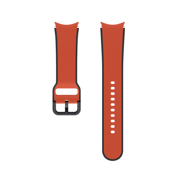 SAMSUNG Fluoroelastomer Strap for SAMSUNG Galaxy Watch4, Watch4 Classic, Watch5 & Watch5 Pro (Two-Tone Design, Red)_1