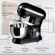 AGARO Royal 1000 Watts 8 Speed Stand Mixer With 4 Attachments (Splash Guard, Black)_3