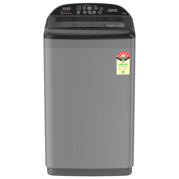 Croma 8 kg 5 Star Fully Automatic Top Load Washing Machine (CRLW080FAF202302, Pulsator Wash Technology, Inox Grey)_1