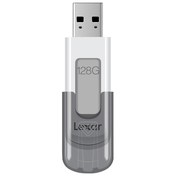 Lexar JumpDrive V100 128GB USB 3.0 Pen Drive (60 Mbps Write Speed, LJDV100-128ABGY, Silver)_1