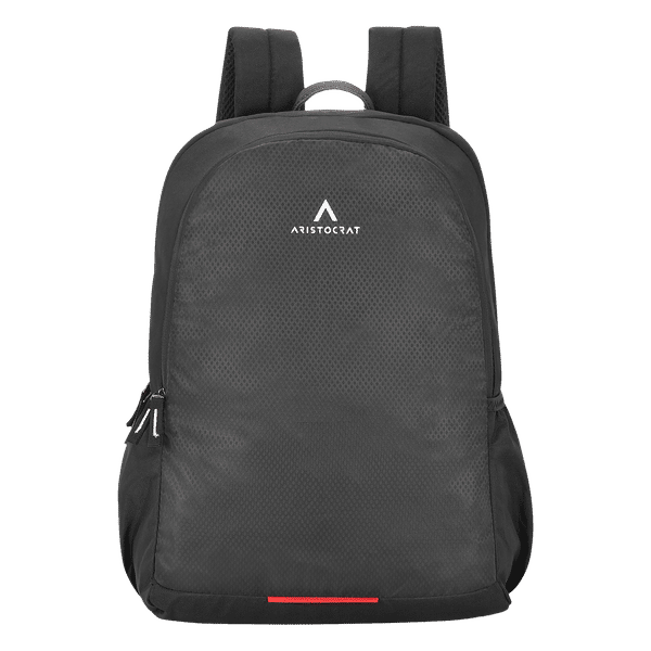 ARISTOCRAT Marco Polyester Laptop Backpack for 17 Inch Laptop (26 L, Side Fabric Pockets, Black)_1