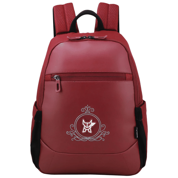 Arctic Fox Royal 12 Litres 500D PU Coated Plain Polyester and 600D PU Leather Backpack (Webbing Handle, FTEBPKTPOWW089012, Tawny Port Wine)_1