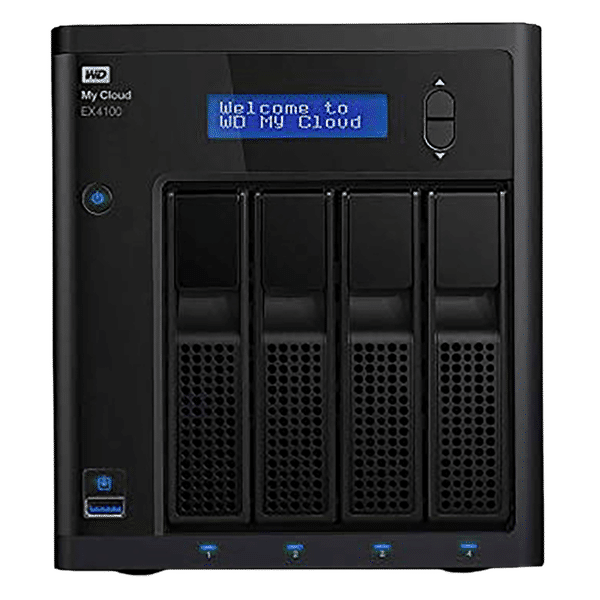 Western Digital My Cloud Pro Series PR4100 Diskless USB 1.1 Network Attached Storage (Automatic Backup, WDBNFA0000NBK-BESN, Black)_1