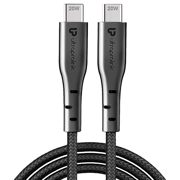 ultraprolink VoLo PD20 Type C to Type C 3.2 Feet (1M) Cable (480 Mbps High Speed Data Transfer, Black)_1